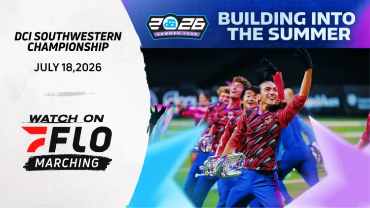 DCI Southwestern Championship 2026: где смотреть маршевые оркестры