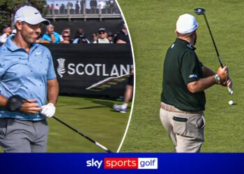 Лоури в шутку «взорвался» после мощнейшего удара Мак-Илроя на Scottish Open