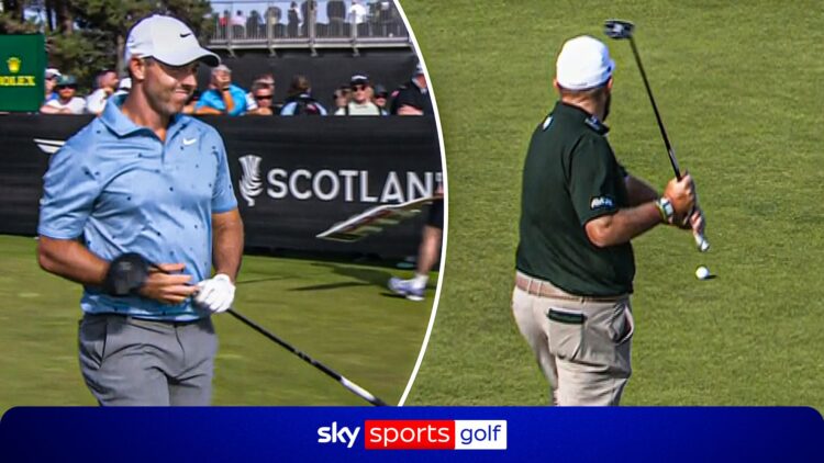 Лоури в шутку «взорвался» после мощнейшего удара Мак-Илроя на Scottish Open