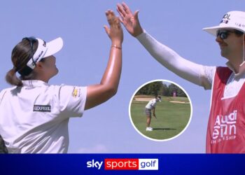 Рю выносит «орла» и делит лидерство на Evian Championship