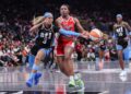 Jackie Young’s triple-double sparks Aces in rout of Dream