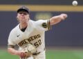 Kyle Harrison returns to pitch Brewers past Pirates