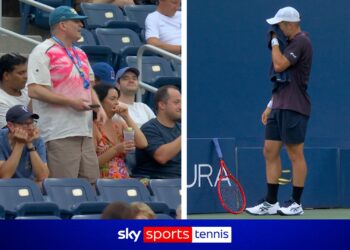 Фанат затянул Oasis прямо во время розыгрыша на US Open. Получилось неожиданно красиво